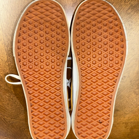 Vans Old Skool Sneaker M7/L8.5 Yellow Canvas Suede Shoe Low Top White Stripe EUC - Picture 7 of 9